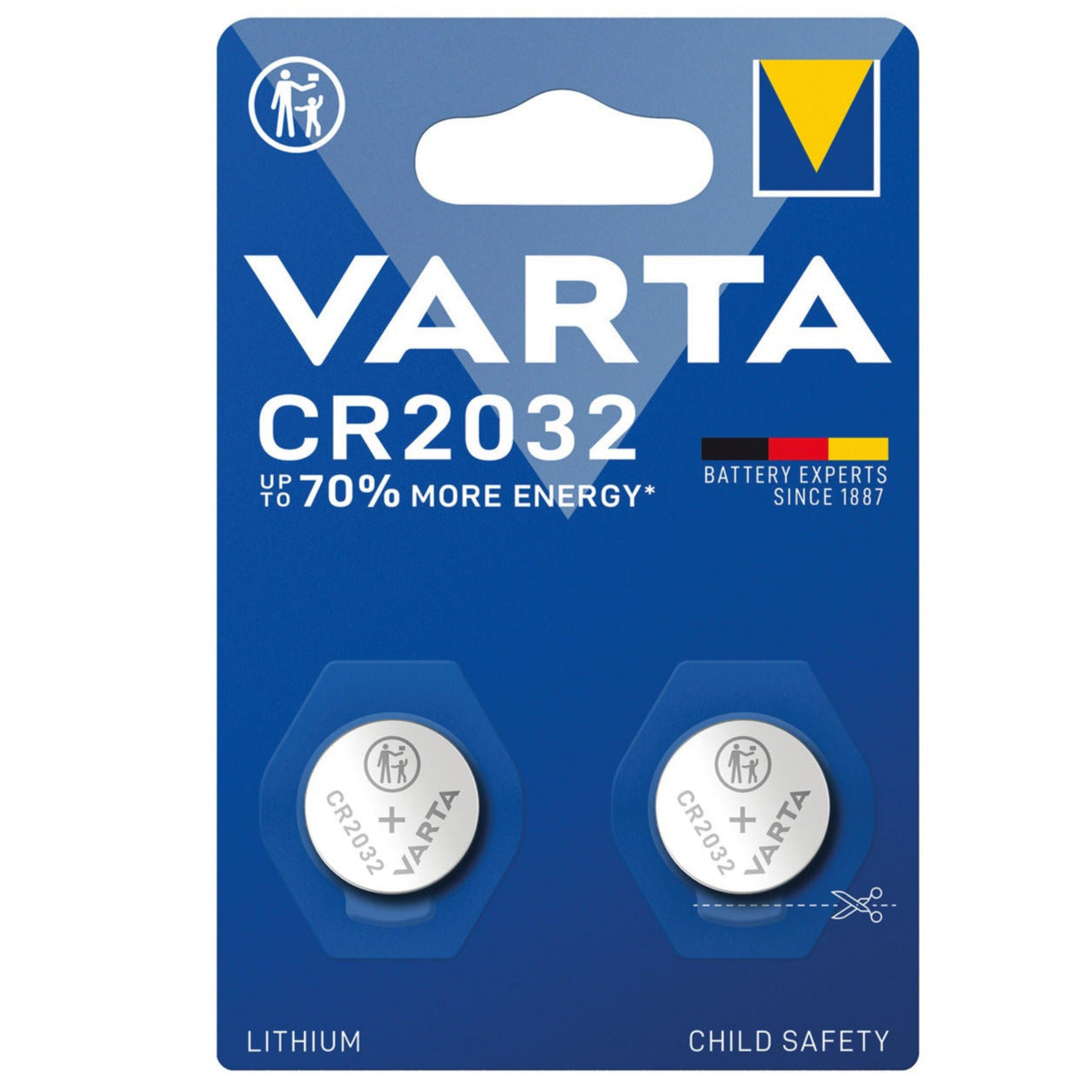 Litija baterija VARTA LITHIUM CR2032 3V, 2 gab.