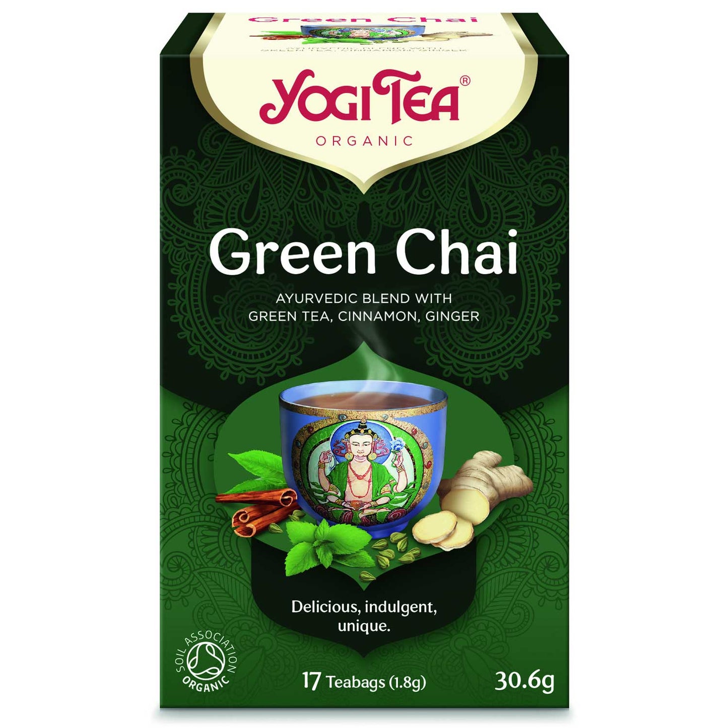 BIO zaļā tēja Yogi Tea Green Chai ar kanēli un ingveru