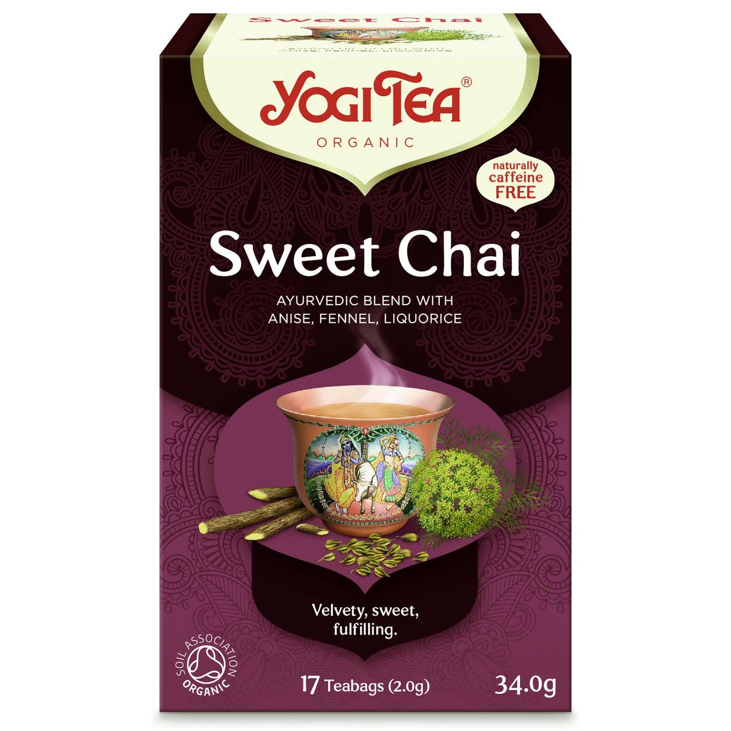 BIO Yogi Tea Sweet Chai tēja ar anīsu, fenheli un lakricu