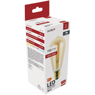 LED spuldze AVIDE VINTAGE Filament ST57 E27 7W 725lm 2500K dim. LED spuldze AVIDE VINTAGE Filament ST57 E27 7W 725lm 2500K dim.