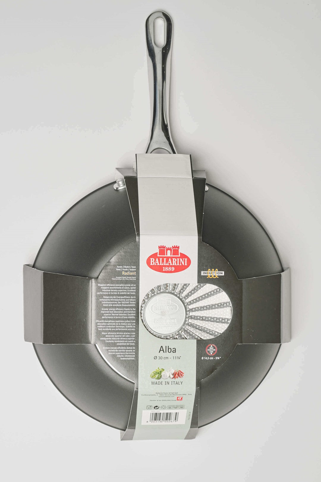 Indukcijas titāna WOK panna Ballarini ALBA 30cm