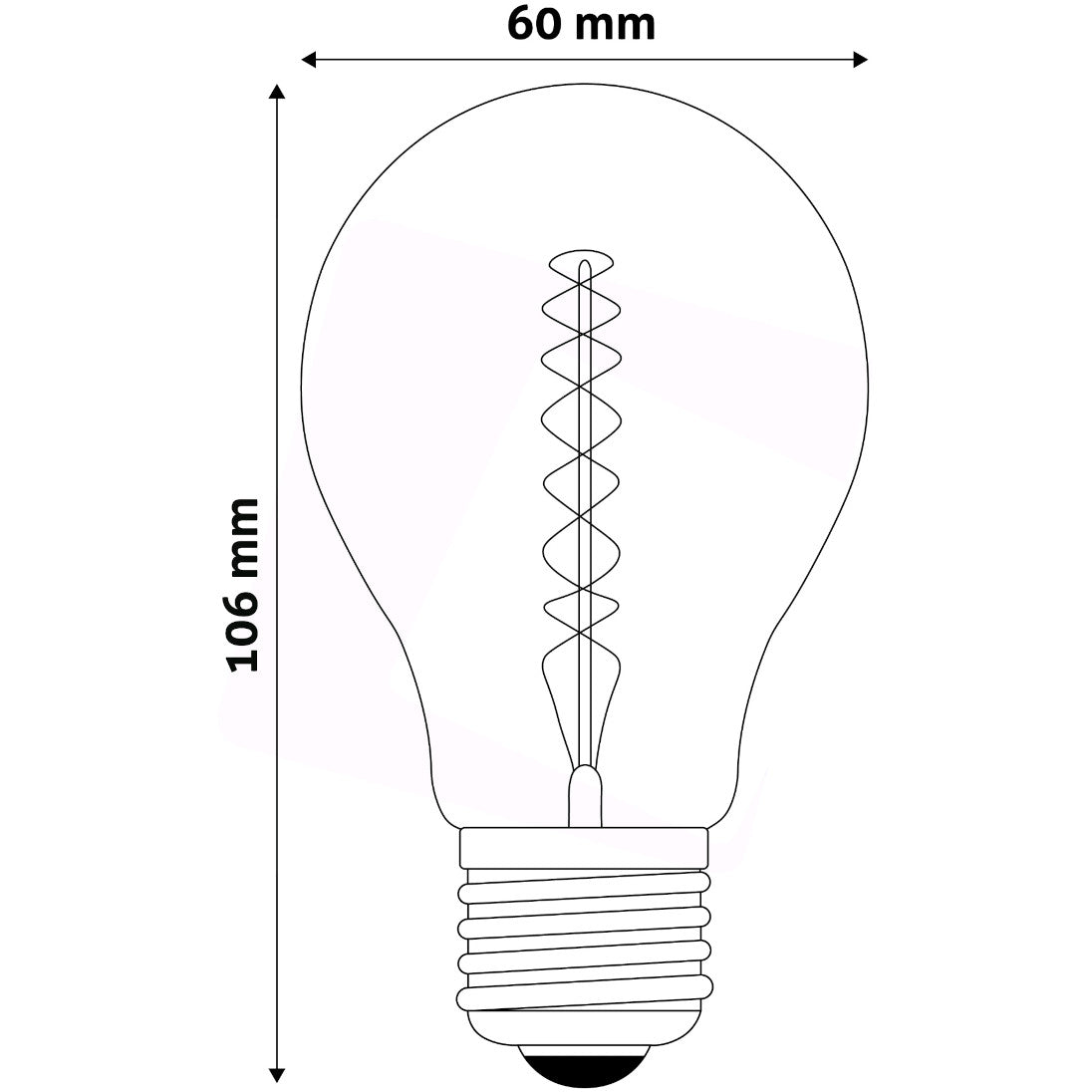 Dekoratīvā spuldze Avide A60 FILAMENT E27 40W 140lm 2200K