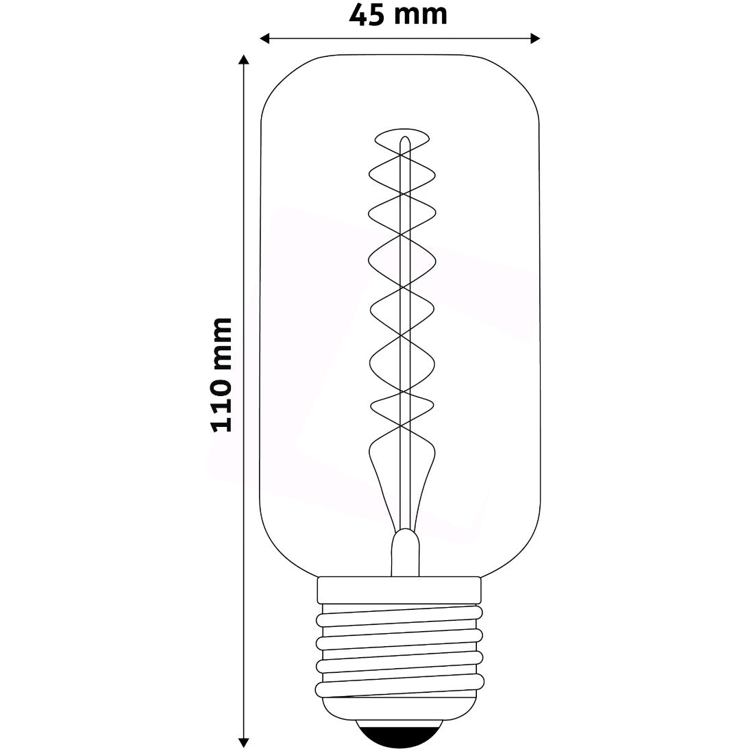 Dekoratīvā spuldze Avide T45 FILAMENT E27 40W 140lm 2200K