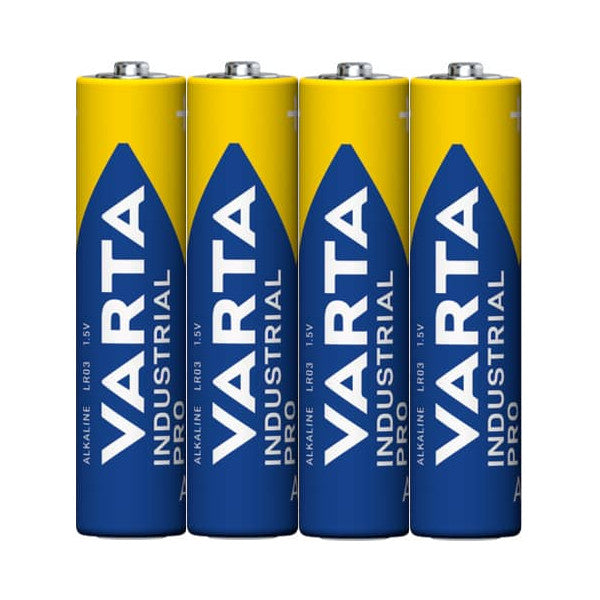 Sārma baterijas VARTA Industrial PRO Alkaline AAA 4gb. plēvē