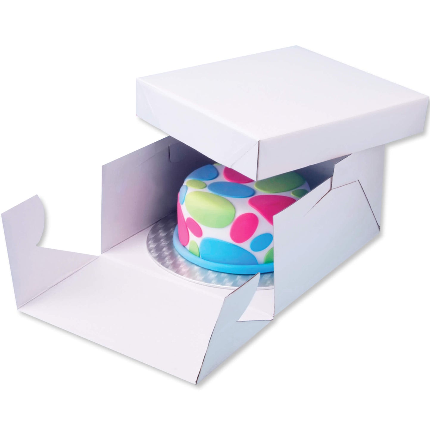 Kūku kaste komplektā ar paliktni PME Cake 254 x 254 x 152mm