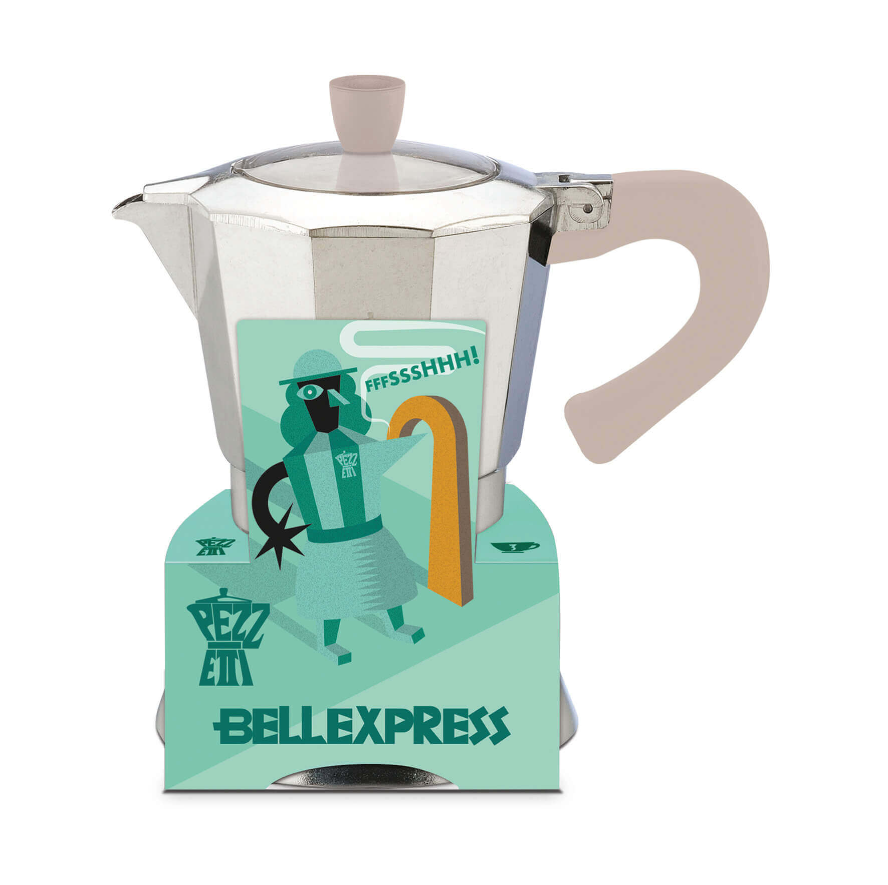 Mokas kafijas kanna indukcijai Pezzetti Bellexpress 6 tasēm, sudraba