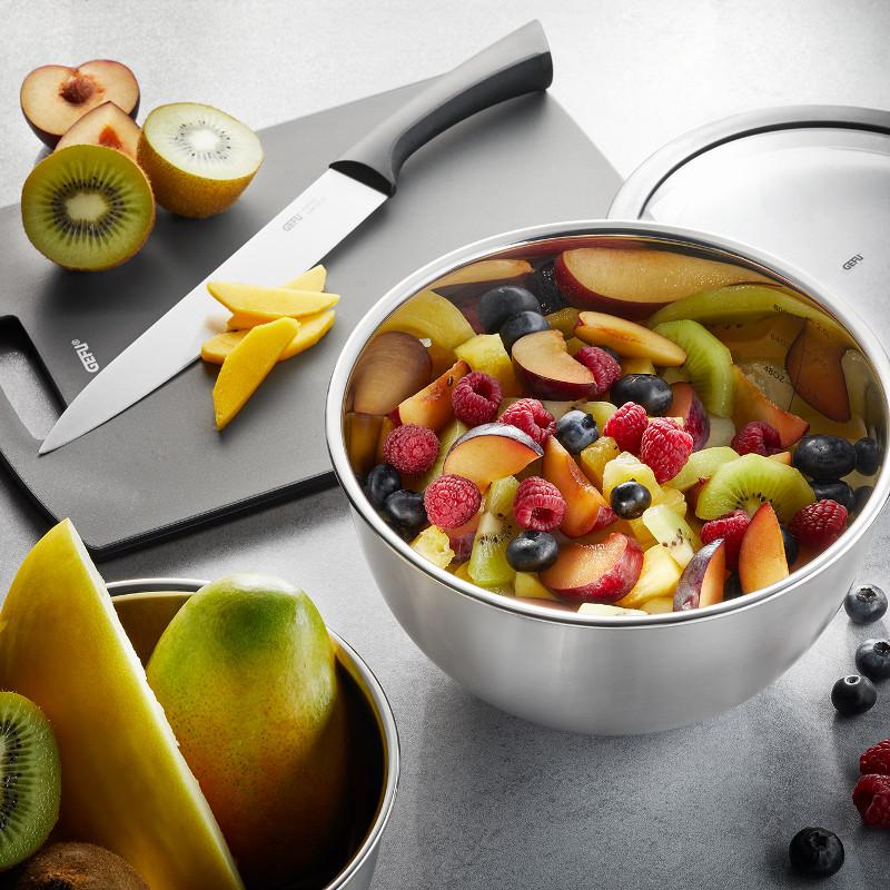 Nerūsējošā tērauda bļodas ar vākiem GEFU Mondi, 3 gab.komplekts