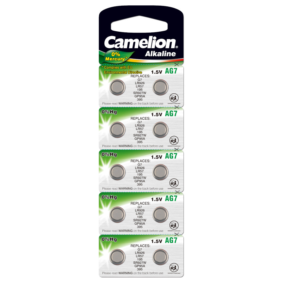 Baterijas CAMELION AG7 (V395) Alkaline, 10gb. Baterijas CAMELION AG7 (V395) Alkaline, 10gb.