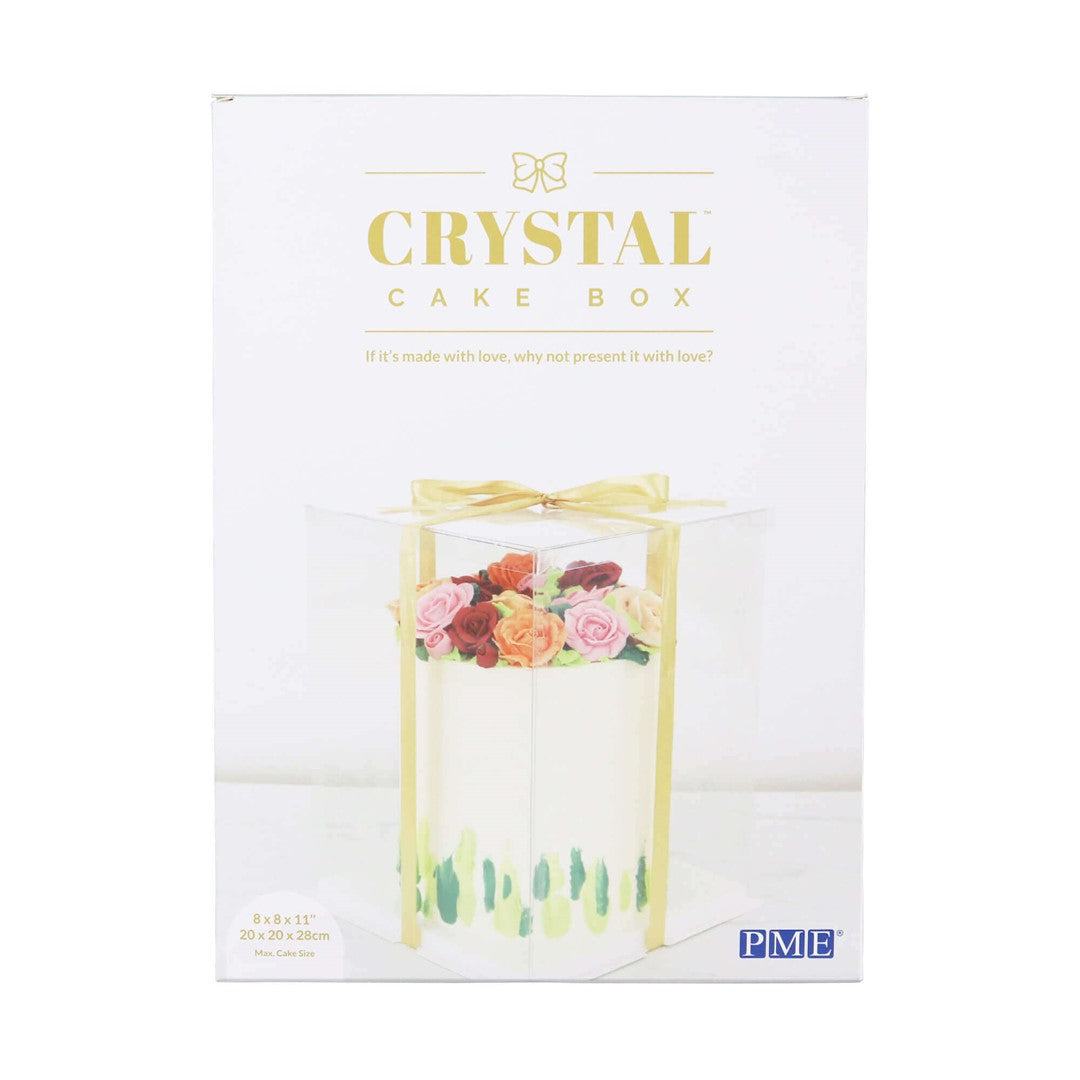 Caurspīdīga kūku dāvanu kaste PME Cake Crystal Cake Box 20cm kūkai