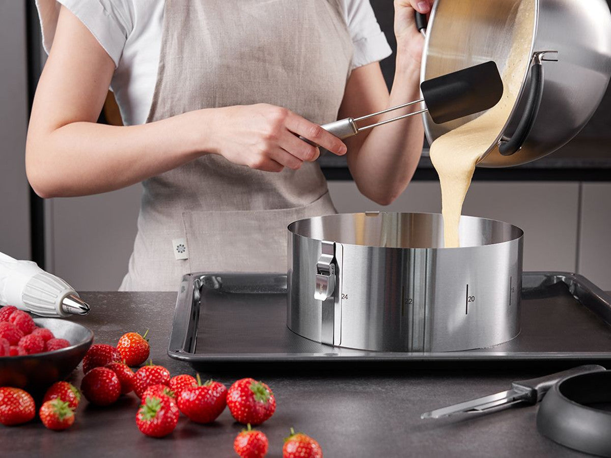 Kūkas veidne - riņķis ar maināmu diametru GEFU TONDO CLIP, H 10cm, Ø16 - 30cm