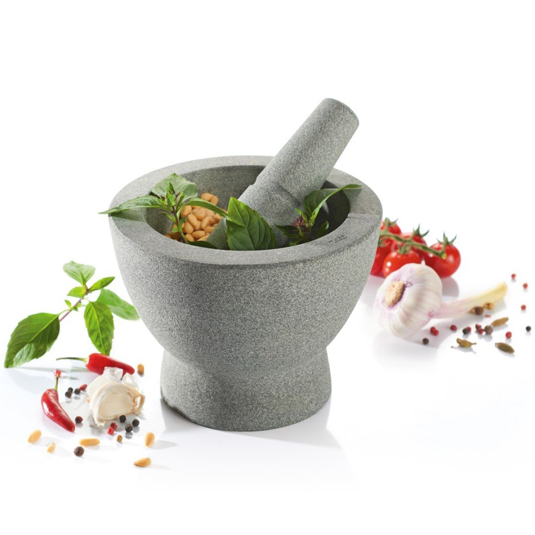 Granīta piesta ar stampu GEFU CRUNCHY, abpusēji lietojama