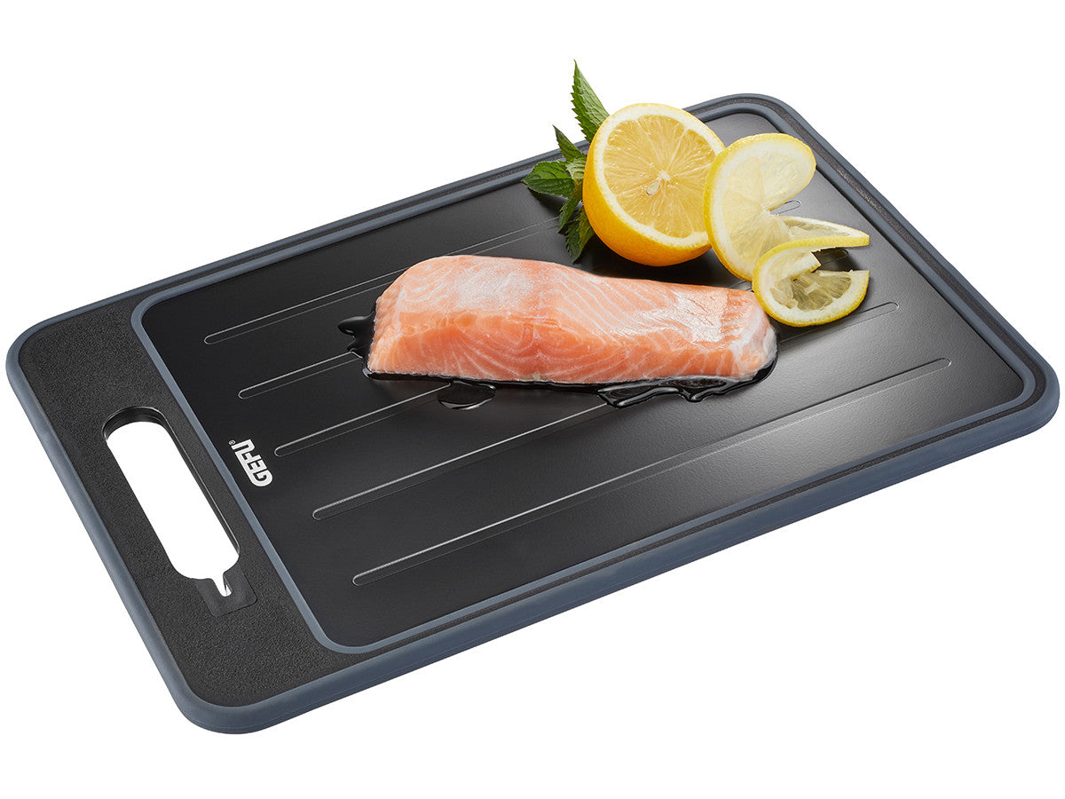 Griešanas/ātras atkausēšanas 2-vienā dēlītis GEFU CUT PRO 36,5 x 25,0 x 1,0 cm, melns