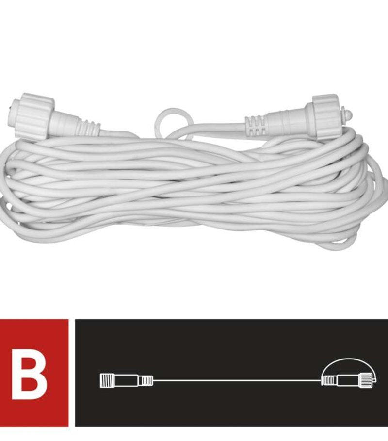 Pagarinātājs EMOS virtenēm Connecting system 10m balts