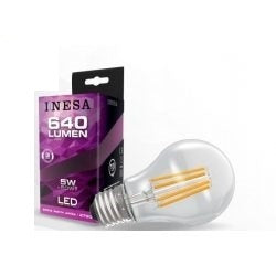 LED spuldze Inesa GLS filamenta E27 5W 640lm 2700K