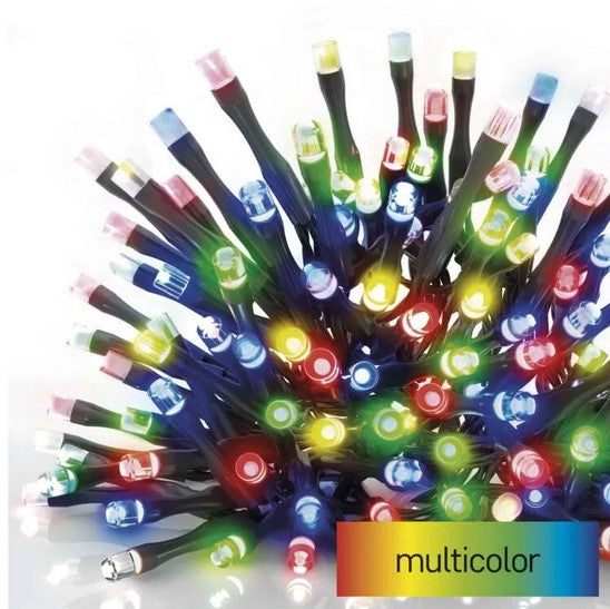 Standarta LED savienojošā virtene, 10 m, lietošanai ārā un iekštelpās, krāsaina EMOS