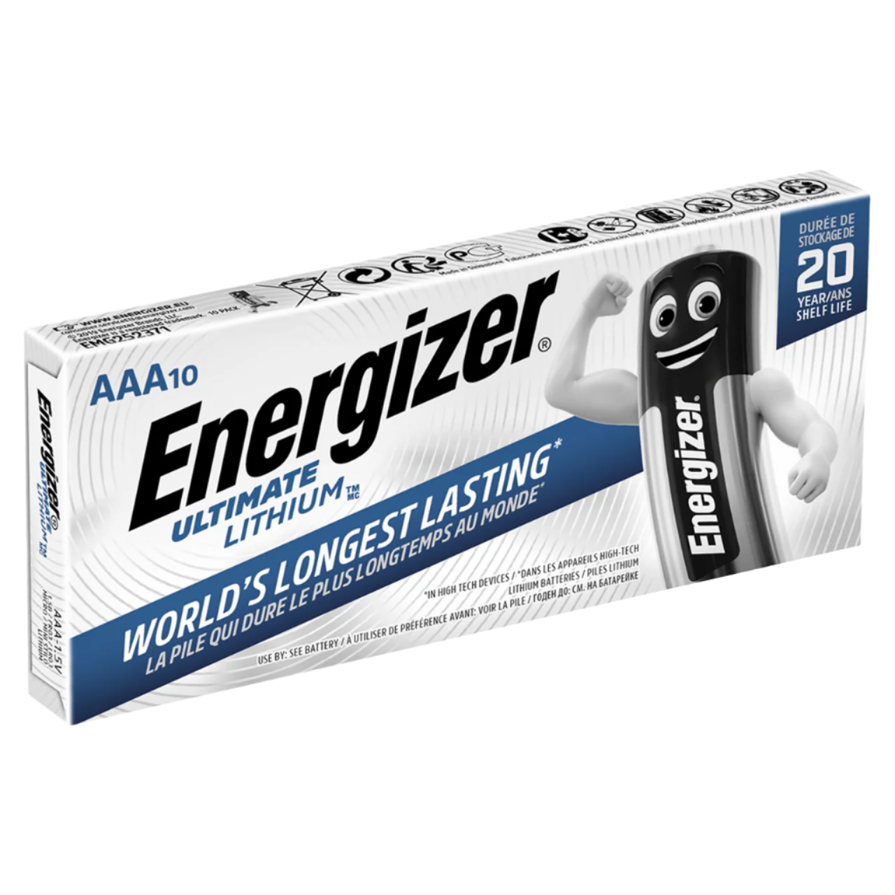 Litija baterijas Energizer Ultimate L92 AAA, 10gab.