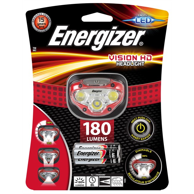 Galvas lukturis Energizer Vision HD 3LED 180lm DIM +3AAA