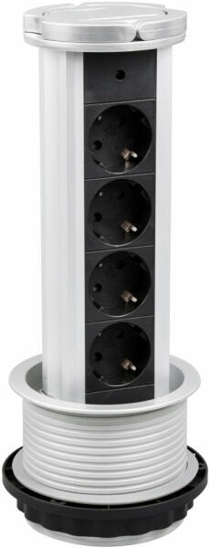 Pagarinātājs galda izvelkams 4/1.5m 16A a/z Entac EVSE1.5G4-1.5