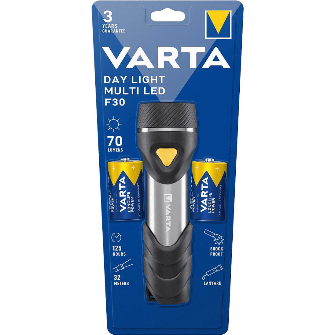Lukturis VARTA Day Light Multi LED F30, 70lm, 2xD