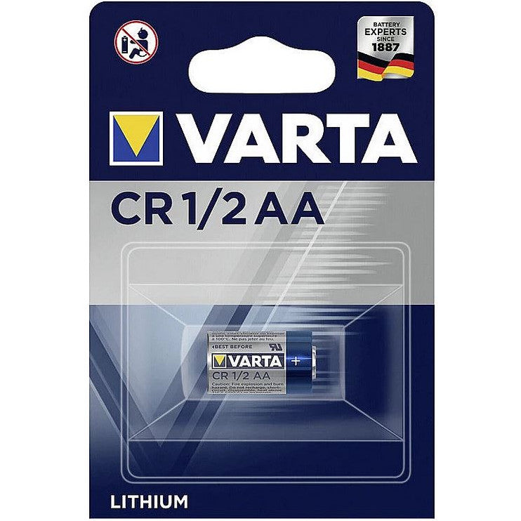 Litija baterija VARTA CR1/2 AA (CR14250), 700mAh, 3V, 1gab. Litija baterija VARTA CR1/2 AA (CR14250), 700mAh, 3V, 1gab.