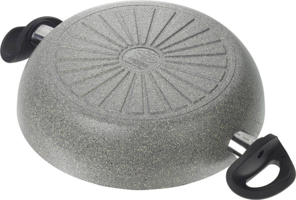 Indukcijas dziļā panna Ballarini Ferrara Granitium 24cm ar 2 rokturiem