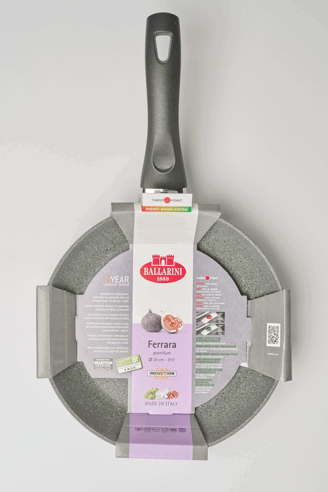 Indukcijas dziļā panna ar granīta pārklājumu Ballarini Ferrara 24cm