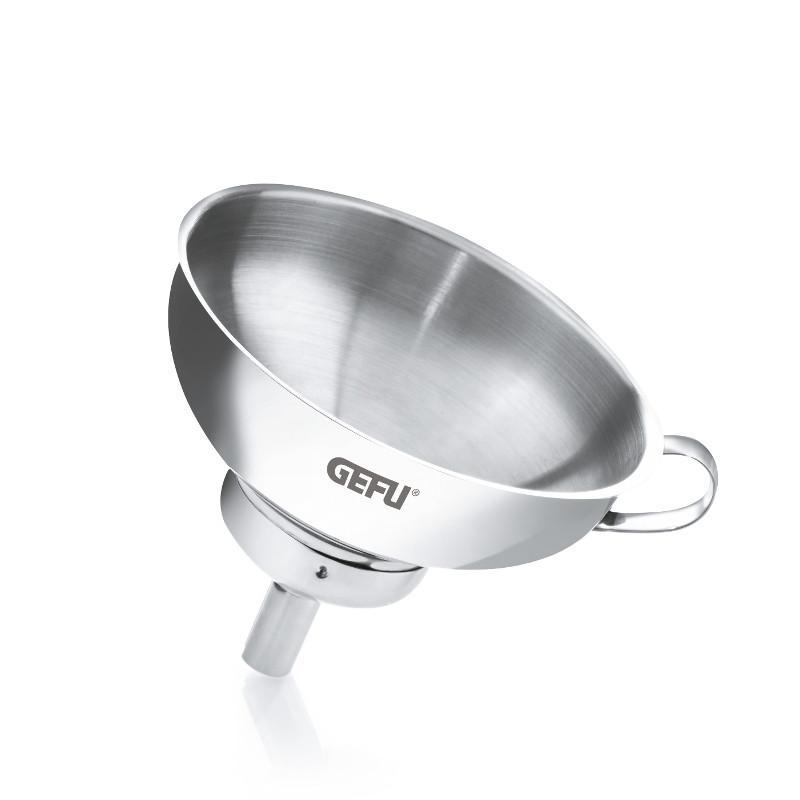 Metāla virtuves piltuve burkām GEFU VERSARE 14cm, ar sietiņu