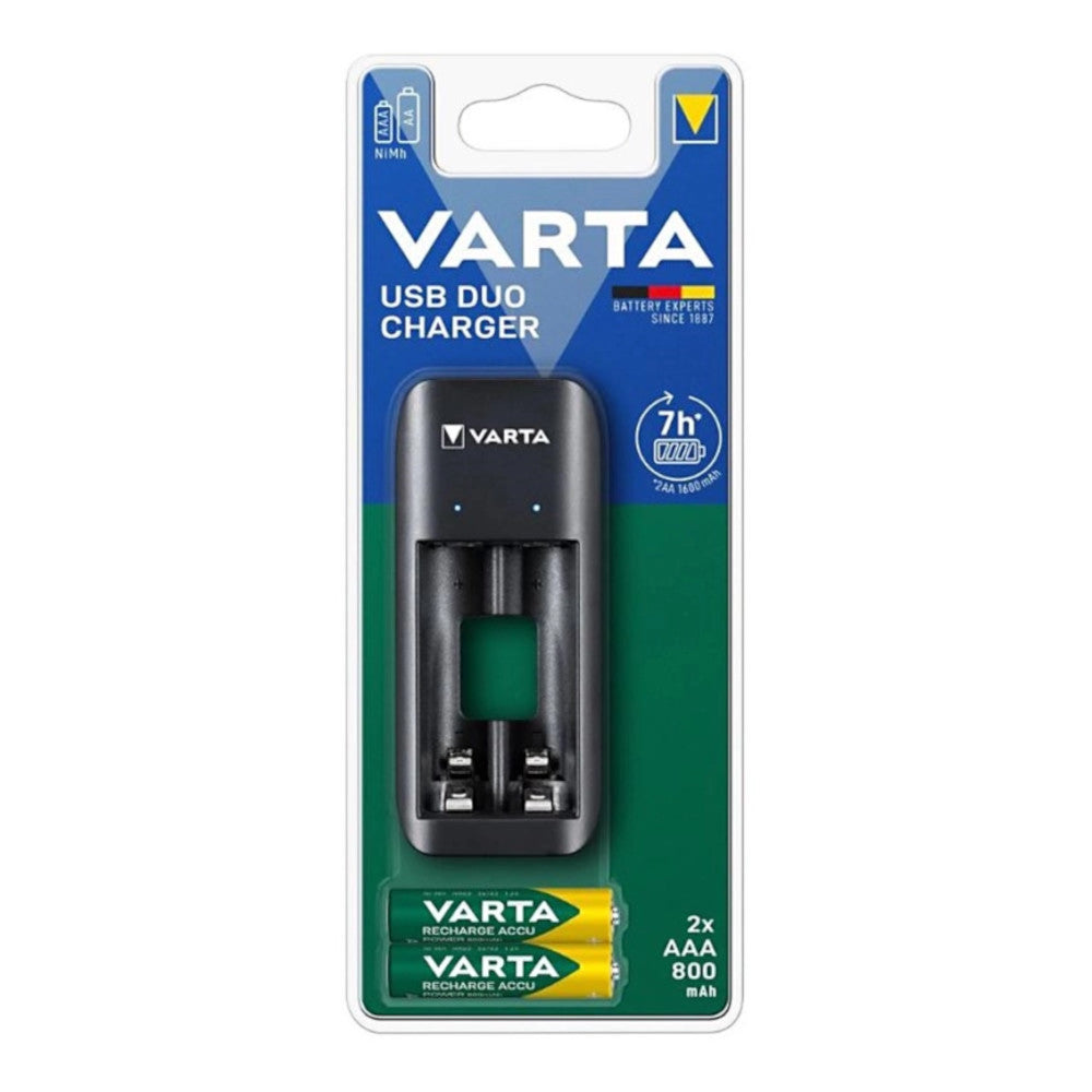 Bateriju lādētājs VARTA Value USB Duo + 2 x AAA Ni-MH 800mAh