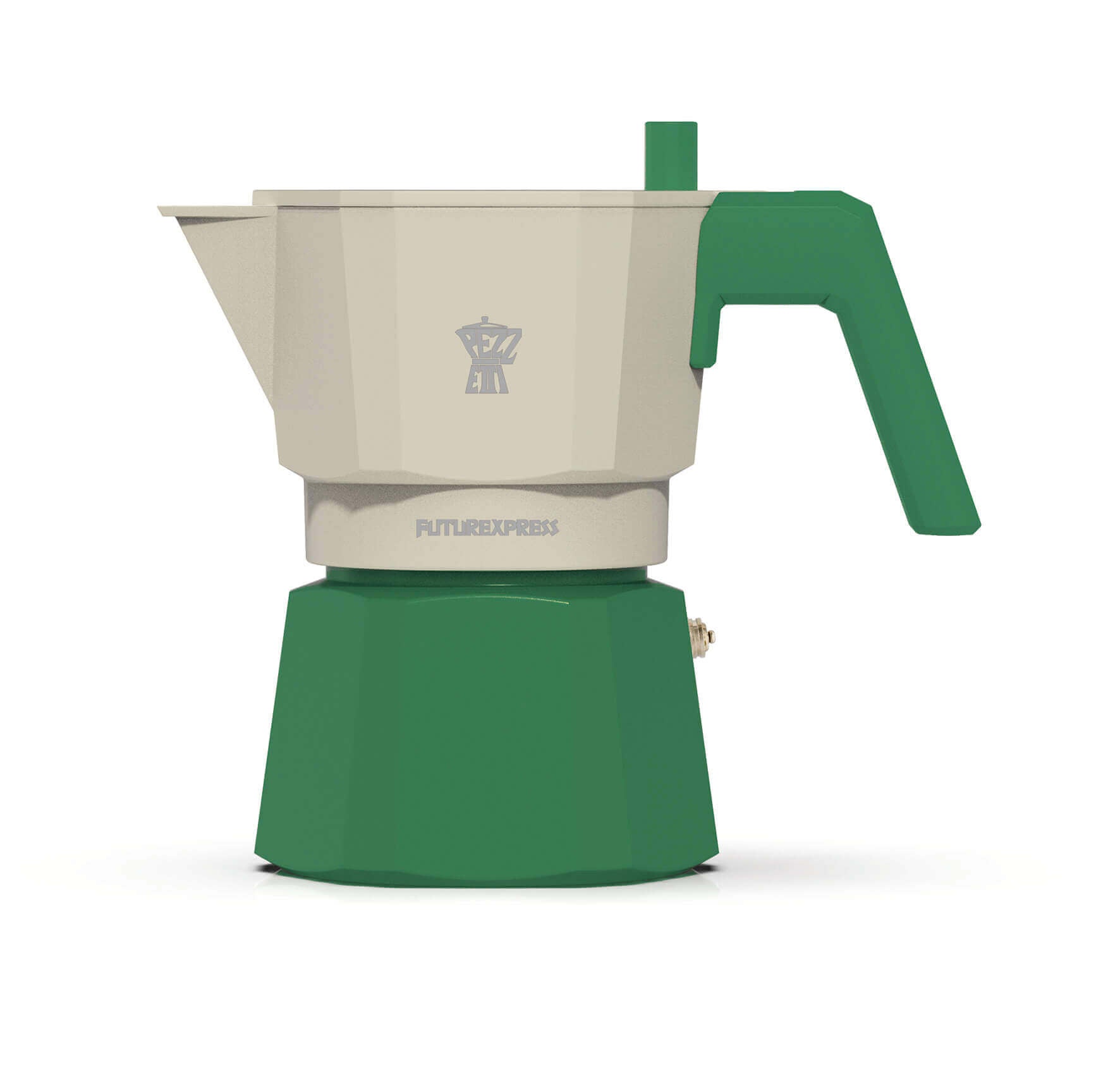 Mokas kafijas kanna Pezzetti Futurexpress 3 tasēm zaļa