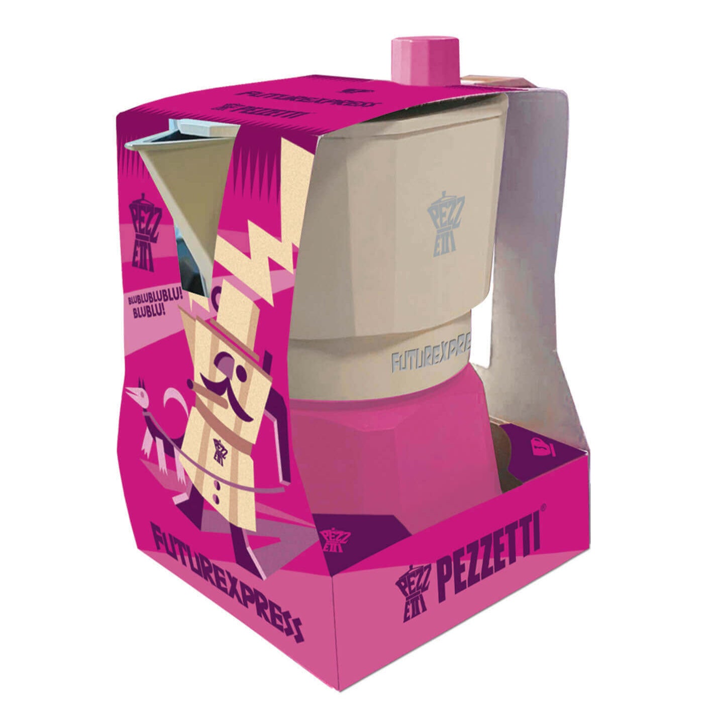 Mokas kafijas kanna Pezzetti Futurexpress 6 tasēm rozā