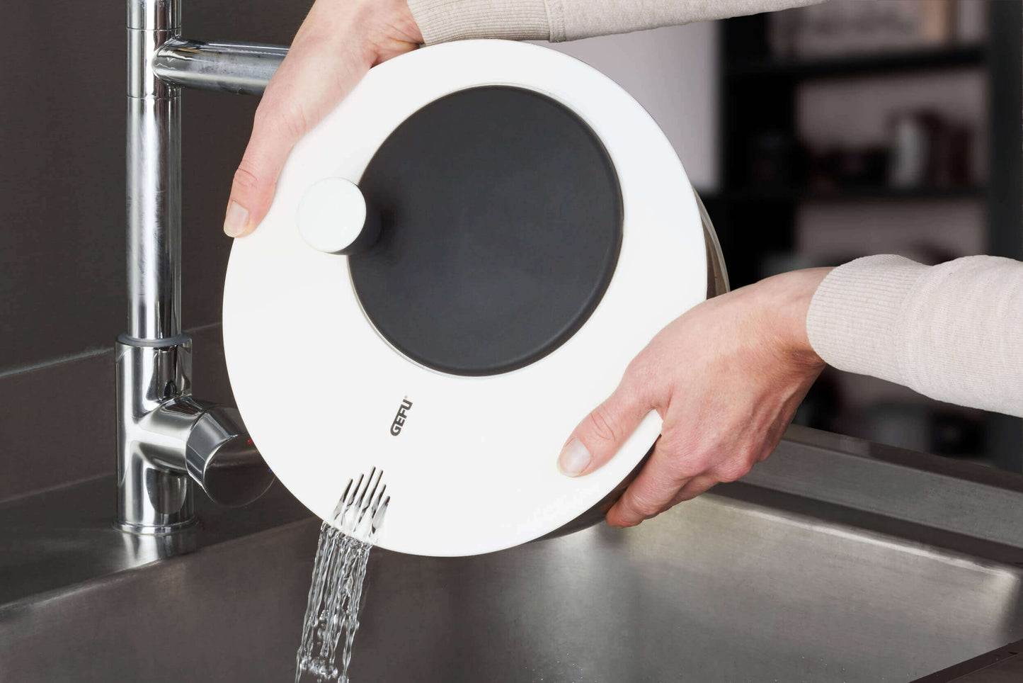 Salātu žāvētājs GEFU ROTARE Ø25cm, 3.0l, ar plastmasas bļodu