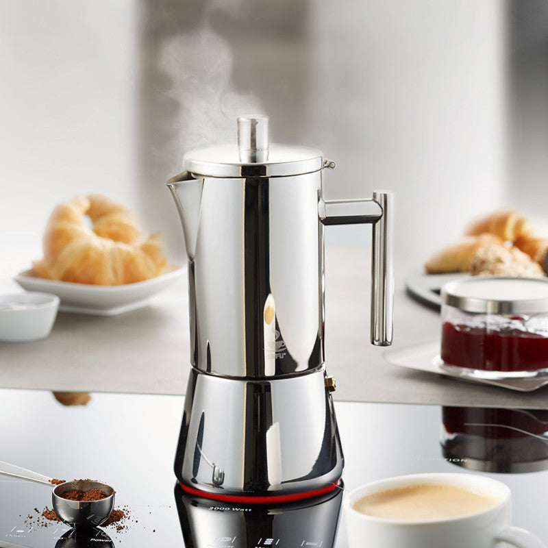 Espresso kafijas kanna indukcijai GEFU NANDO 4 tasēm Espresso kafijas kanna indukcijai GEFU NANDO 4 tasēm