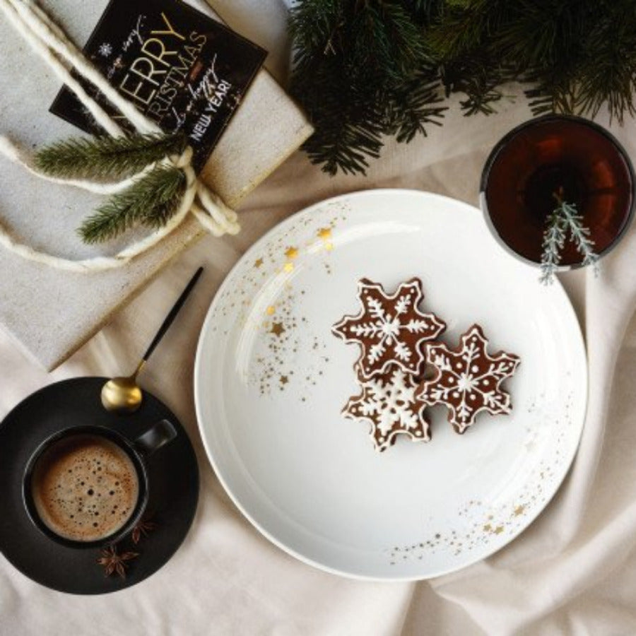 Bļoda 28cm Seltmann Weiden Liberty Golden Stars, porcelāns