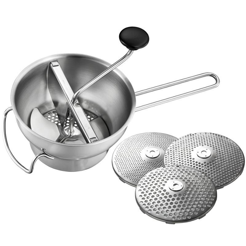 Augļu un dārzeņu smalcinātājs-dzirnaviņas GEFU FLOTTE LOTTE ar trim sietiem