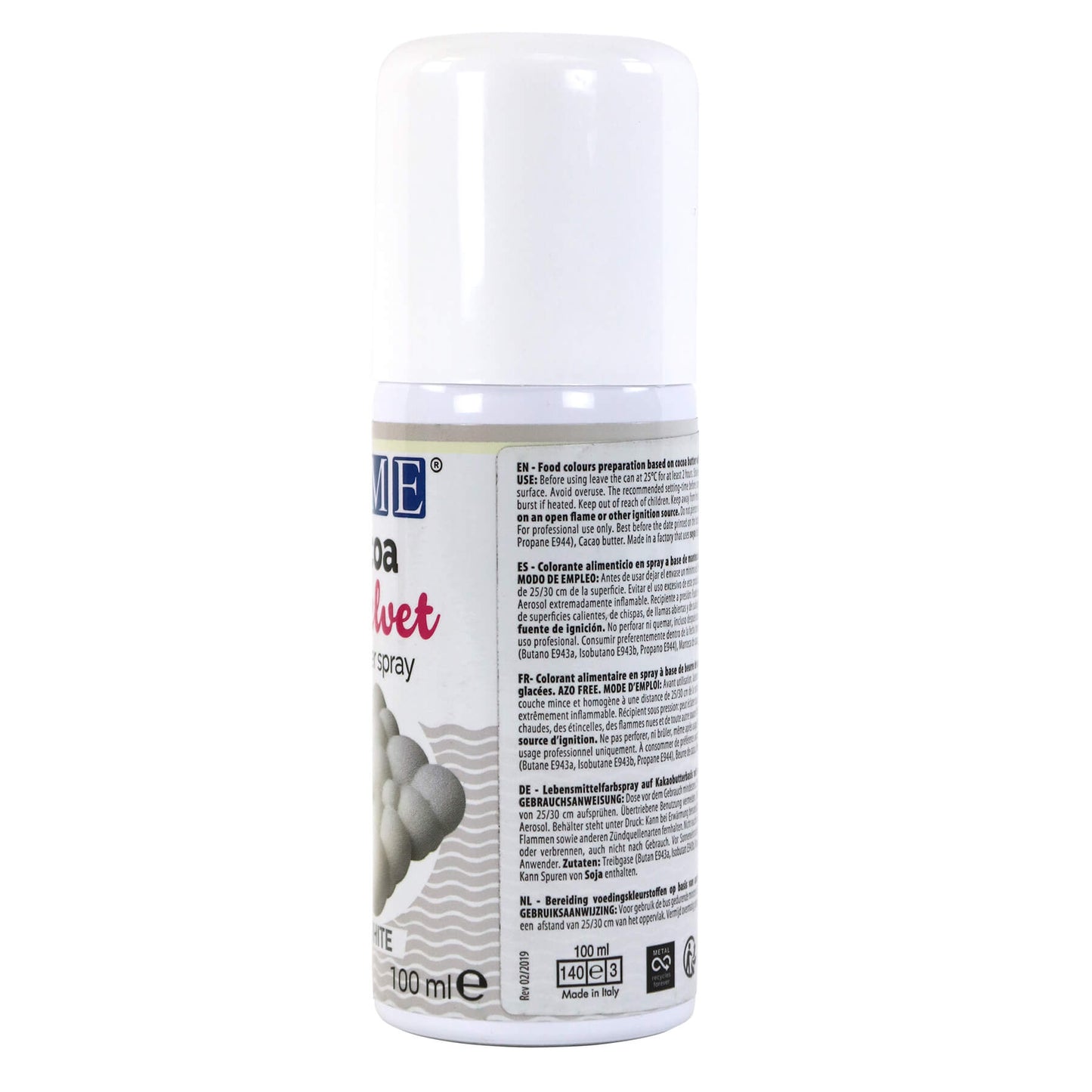 Kakao sviesta aerosols PME Cake balts 100ml Kakao sviesta aerosols PME Cake balts 100ml