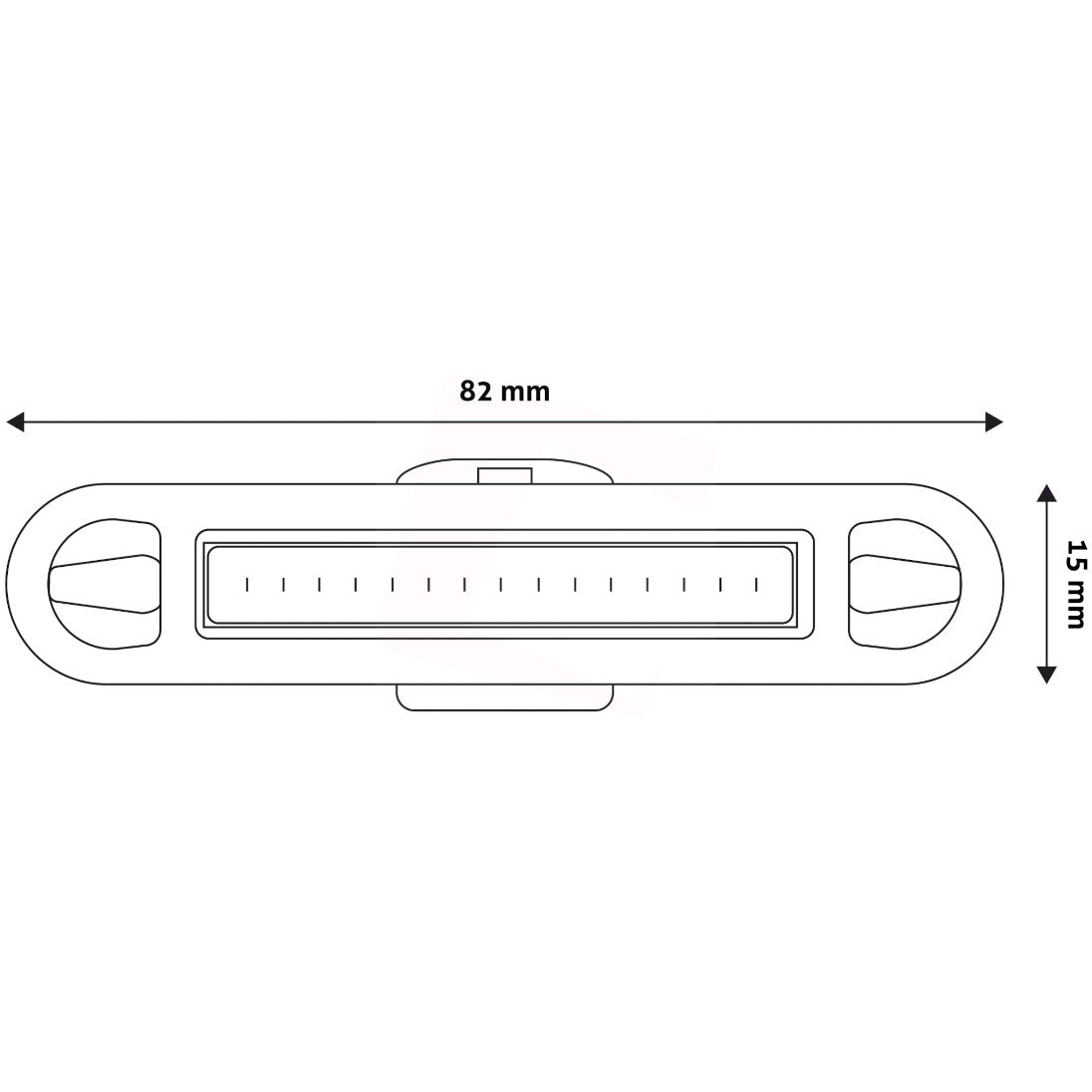 LED velo lukturis 2W, lādējams USB, 100lm sarkans/balts mirgojošs IP44 ENTAC