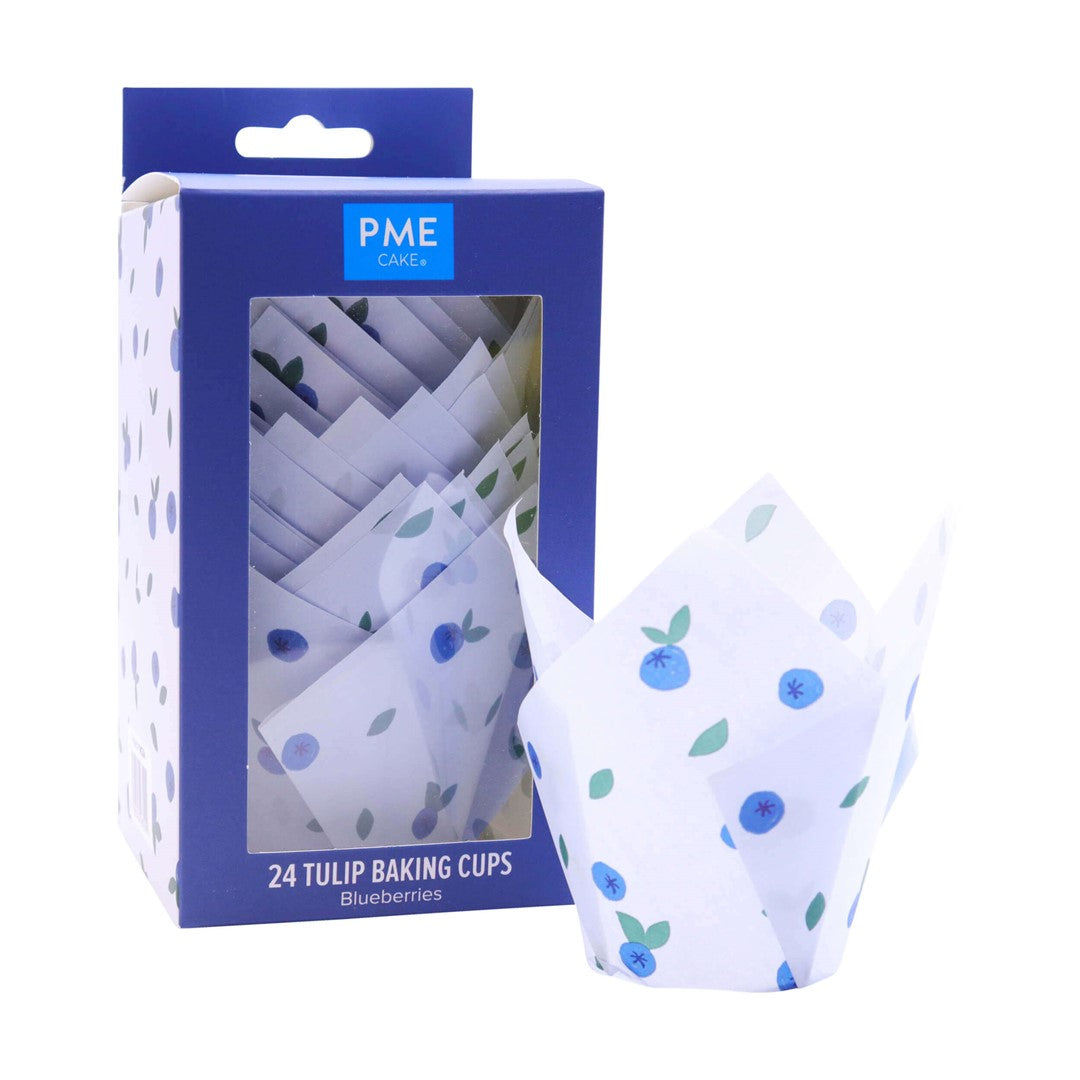 Kēksiņu papīra formiņas 24gab. tulpes formas PME Cake. Ø10cm