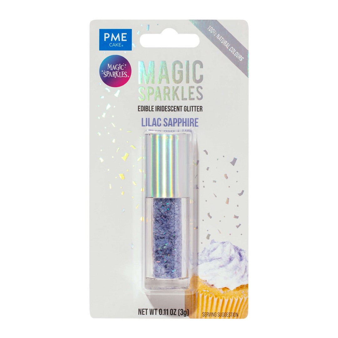 Ēdams gliteris kūku dekorēšanai PME Cake Magic Sparkles violets 3g