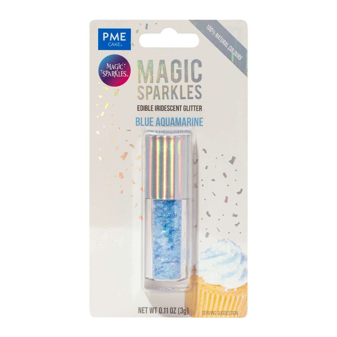 Ēdams gliteris kūku dekorēšanai PME Cake Magic Sparkles gaiši zils 3g