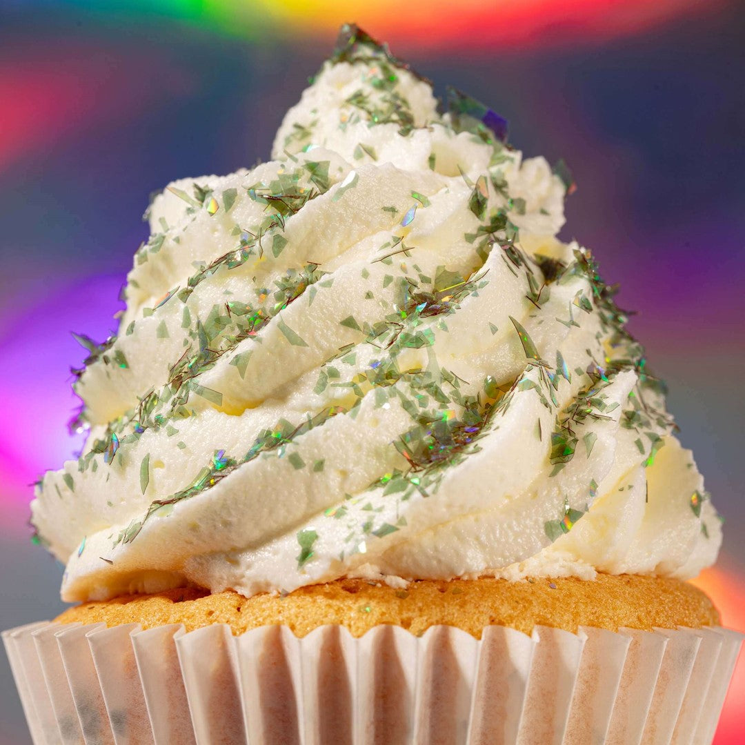 Ēdams gliteris kūku dekorēšanai PME Cake Magic Sparkles zaļš 3g