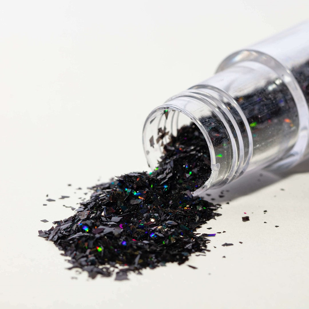 Ēdams gliteris kūku dekorēšanai PME Cake Magic Sparkles melns 3g
