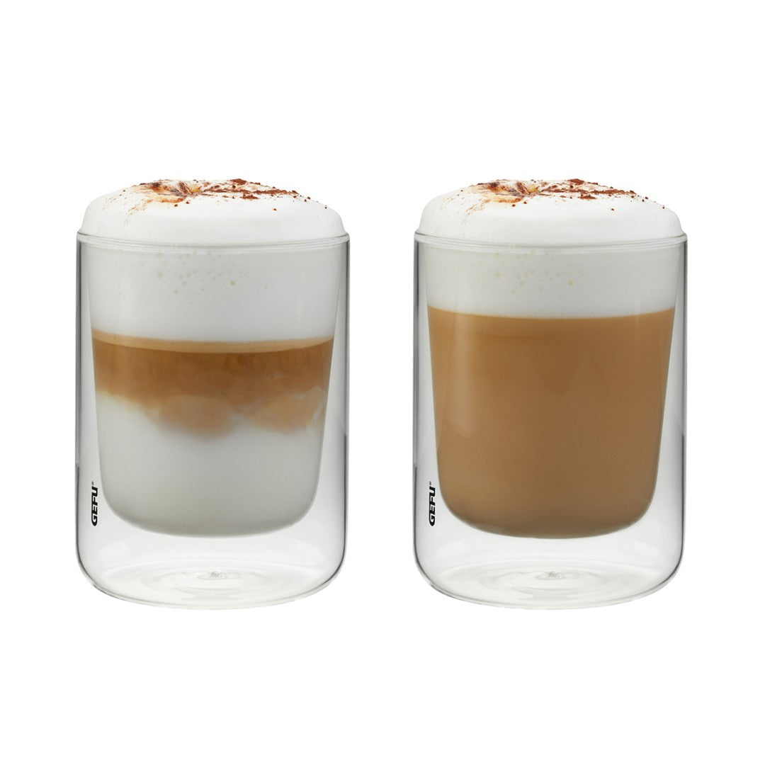 Dubultstikla kapučino glāzes GEFU MIRA 235ml, 2 gab.
