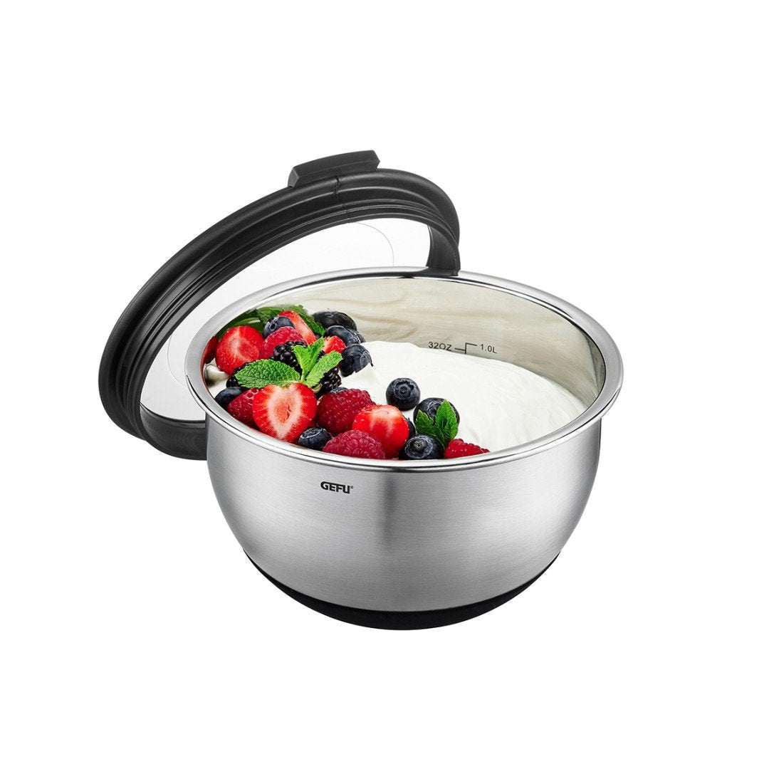 Metāla bļoda ar vāku GEFU MUOVO Ø16cm, 1.0l