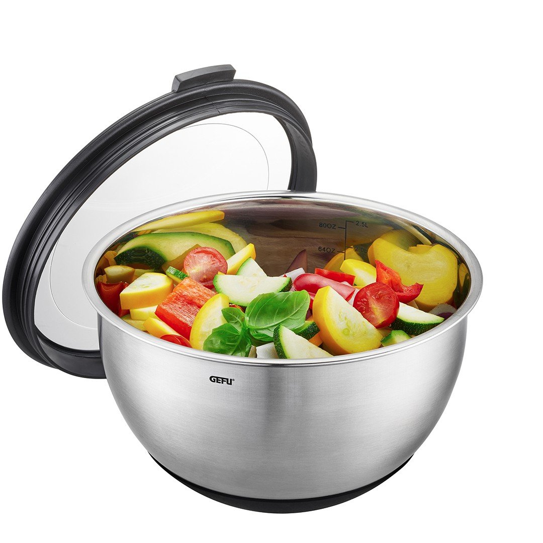 Metāla bļoda ar vāku GEFU MUOVO Ø20 cm, 2.5l