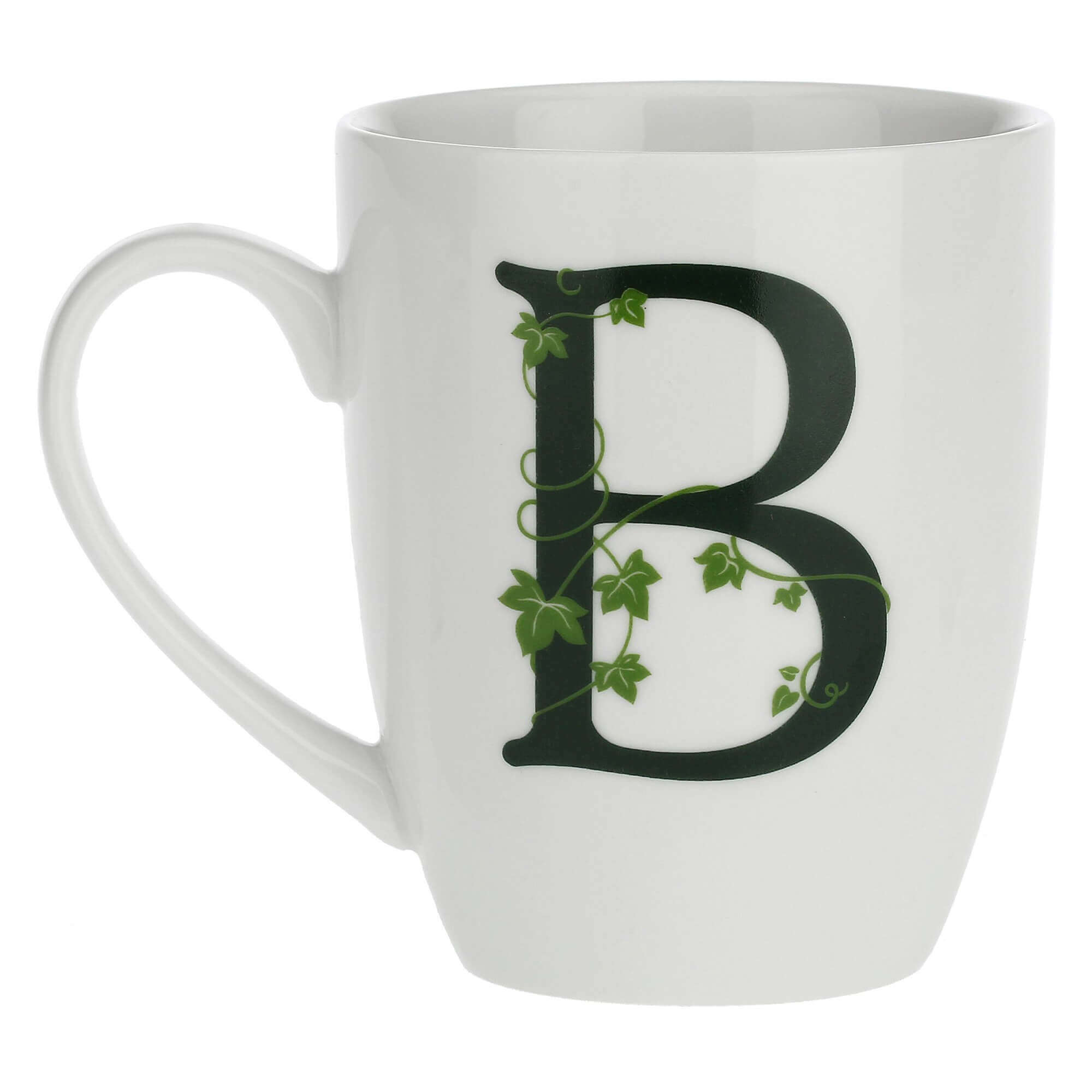 Porcelain letter mug B La Porcellana Bianca Atupertu 380ml
