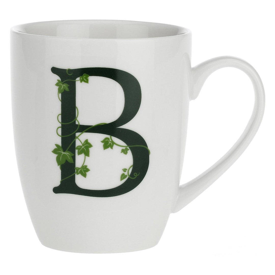 Porcelain letter mug B La Porcellana Bianca Atupertu 380ml