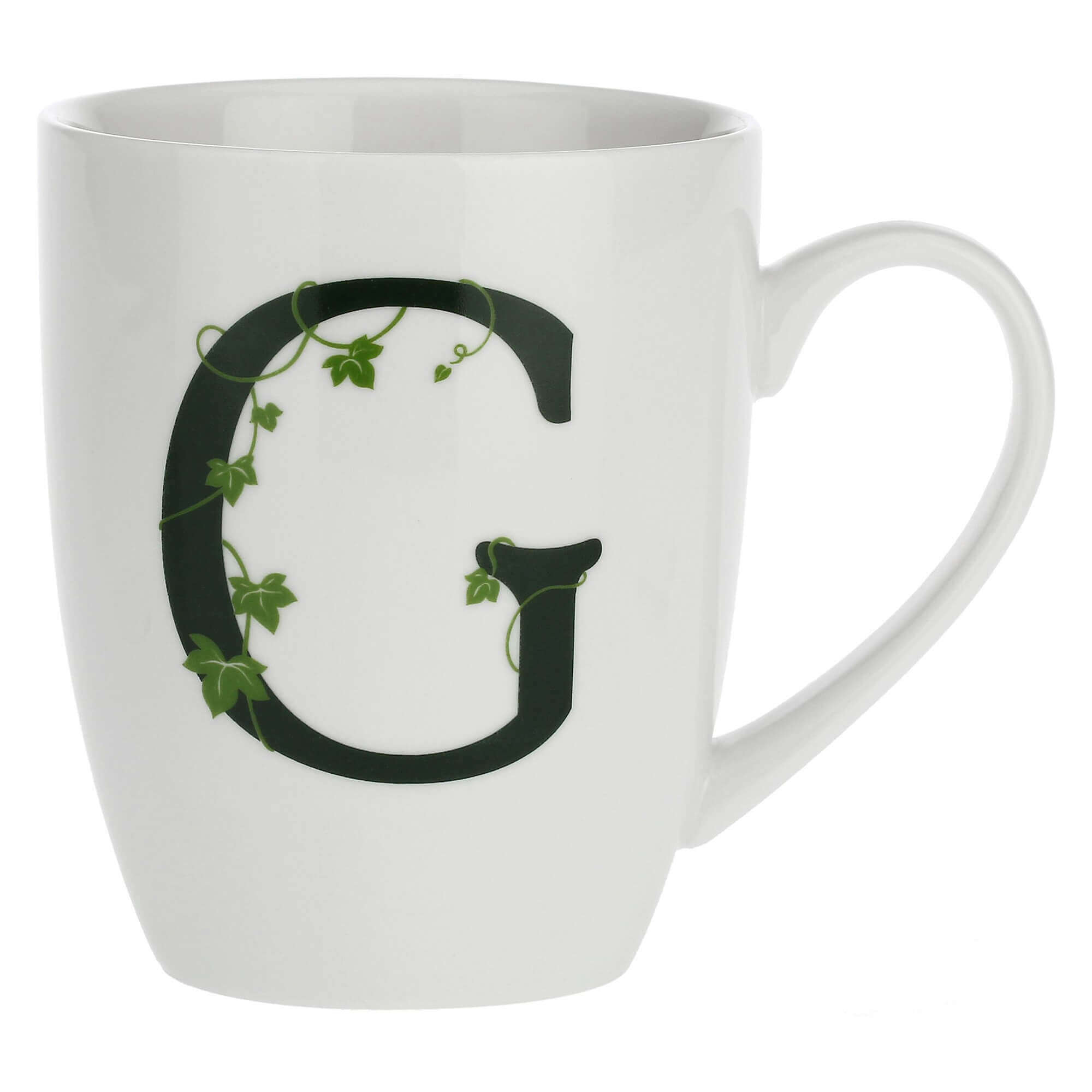 Porcelain letter mug G La Porcellana Bianca Atupertu 380ml