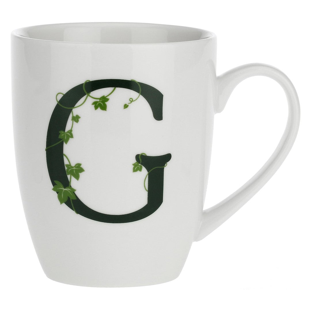 Porcelain letter mug G La Porcellana Bianca Atupertu 380ml