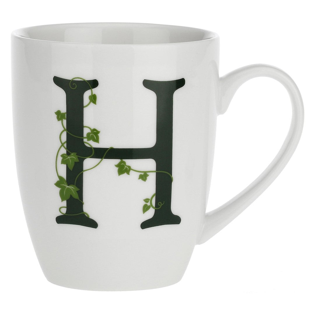Porcelain letter mug H La Porcellana Bianca Atupertu 380ml