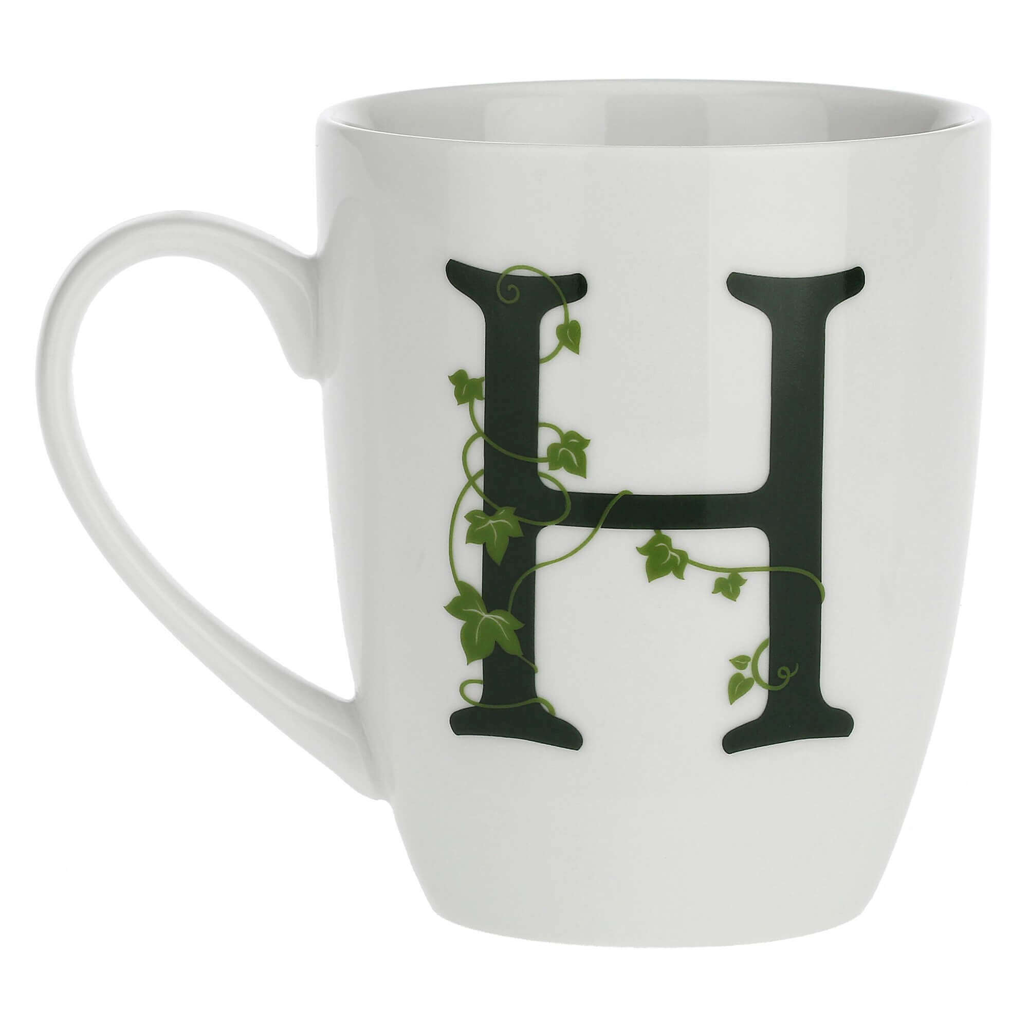 Porcelain letter mug H La Porcellana Bianca Atupertu 380ml